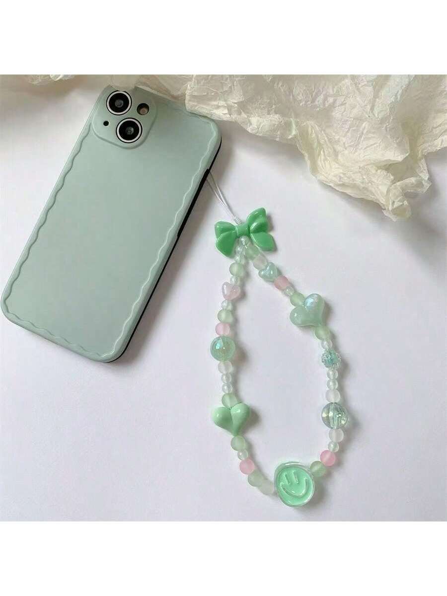 INS Style Bowknot Chain Lanyard Wrist Strap For Cellphone, Anti-Lost Design, Fashionable Accessories
