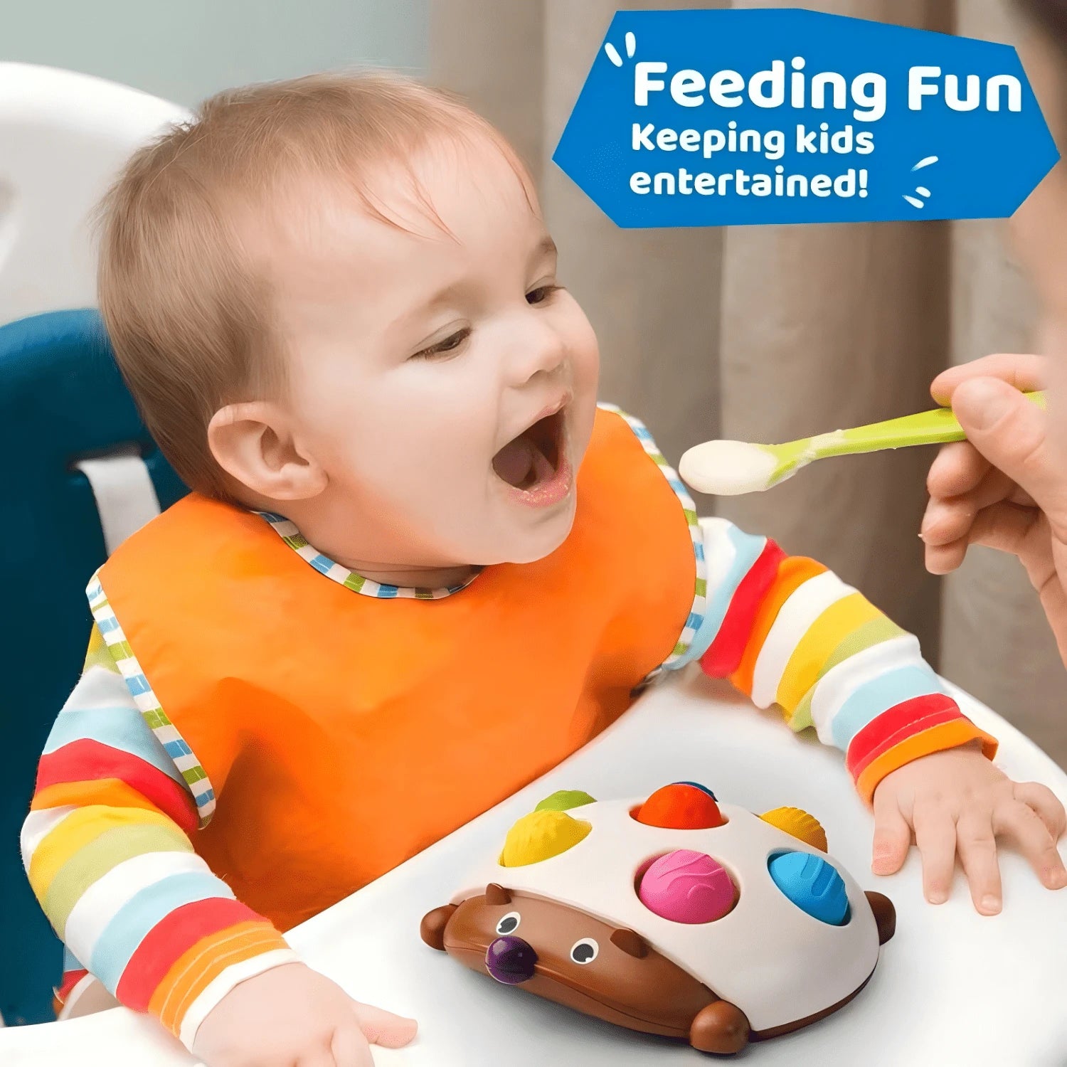 Interactive Hedgehog Toy| Focuses On Fine Motor Skill Training, 7-Button Hand-Eye Coordination Educational Press Toy Helps Develop Baby's Finger Dexterity And Concentration- Suitable For Parties And