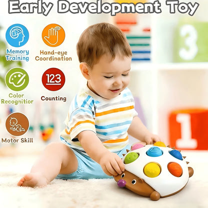 Interactive Hedgehog Toy| Focuses On Fine Motor Skill Training, 7-Button Hand-Eye Coordination Educational Press Toy Helps Develop Baby's Finger Dexterity And Concentration- Suitable For Parties And