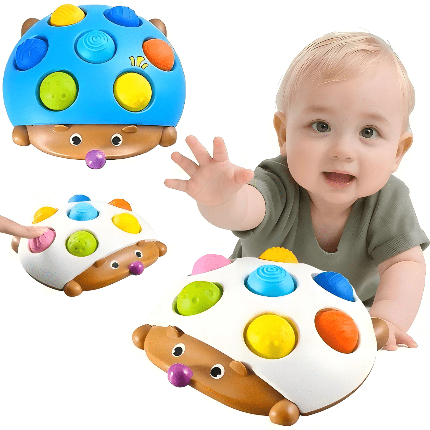 Interactive Hedgehog Toy| Focuses On Fine Motor Skill Training, 7-Button Hand-Eye Coordination Educational Press Toy Helps Develop Baby's Finger Dexterity And Concentration- Suitable For Parties And