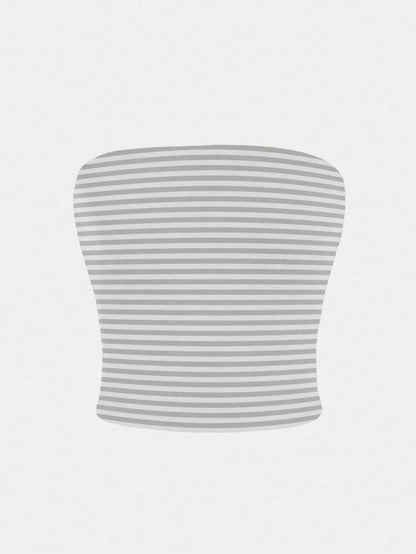 IslaSuriya Striped Minimalist Women's Bandeau Top, Gift For Friends