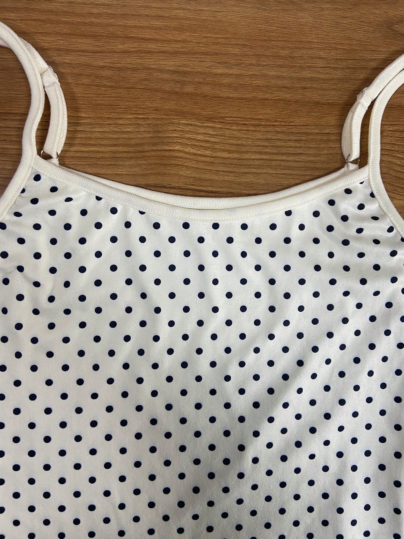 IslaSuriya Women's Casual Polka Dot Print Crew Neck Bodycon Camisole For Summer