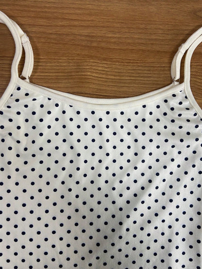 IslaSuriya Women's Casual Polka Dot Print Crew Neck Bodycon Camisole For Summer