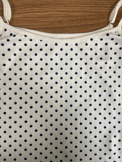 IslaSuriya Women's Casual Polka Dot Print Crew Neck Bodycon Camisole For Summer