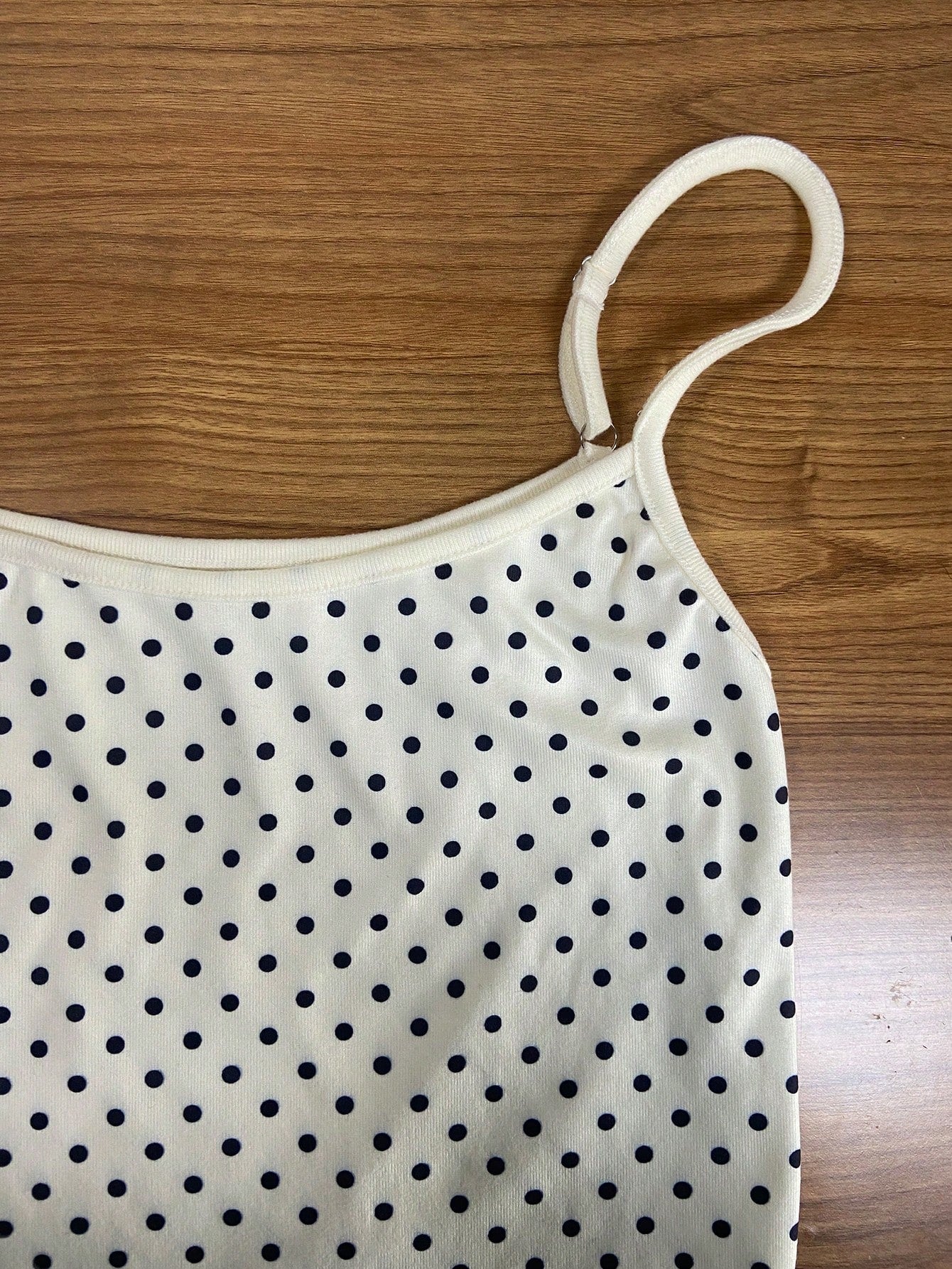 IslaSuriya Women's Casual Polka Dot Print Crew Neck Bodycon Camisole For Summer