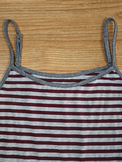 IslaSuriya Women's Casual Versatile Navy Blue Striped Camisole