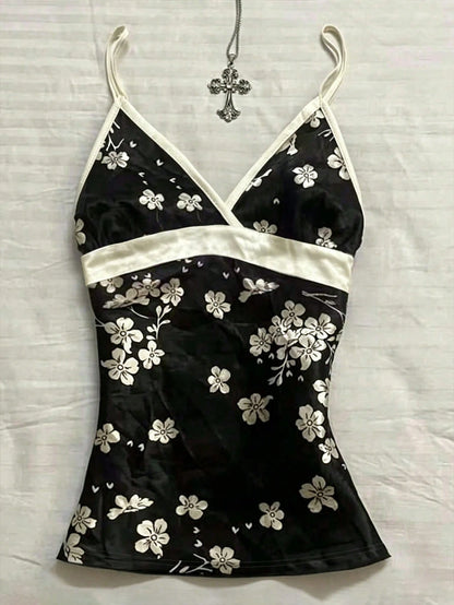 IslaSuriya Women's Floral Print Casual Camisole Top