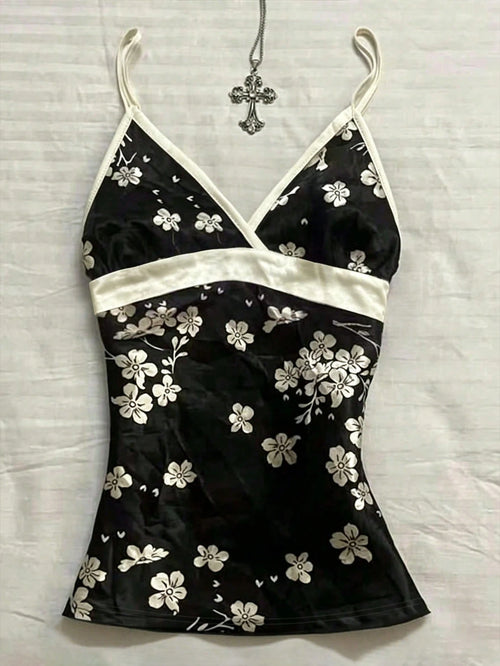 IslaSuriya Women's Floral Print Casual Camisole Top