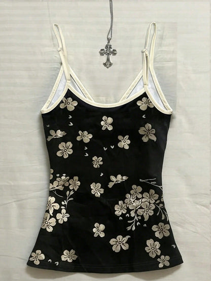 IslaSuriya Women's Floral Print Casual Camisole Top