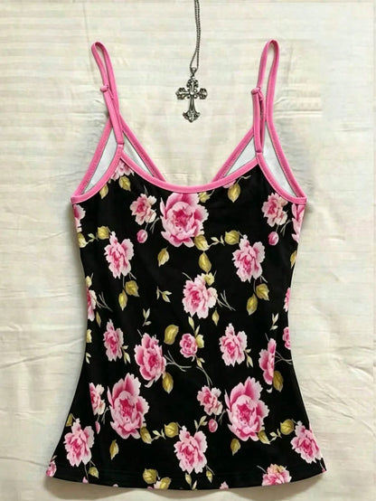 IslaSuriya Women's Floral Print Casual Camisole Top