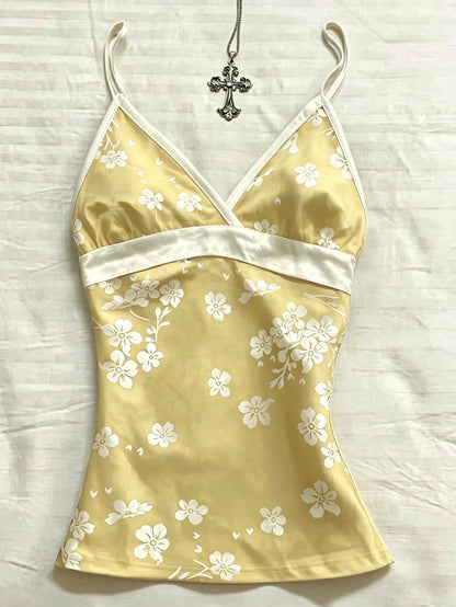 IslaSuriya Women's Floral Print Casual Camisole Top