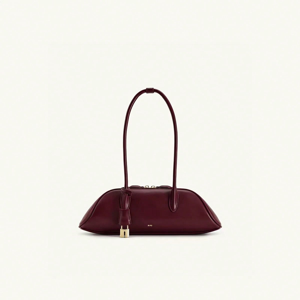 JW Summer New Shoulder Bag Fashion Vintage Handbag Elegant Boston Bag Women 2026 New Zora Bowling Bag Underarm Baguette Handbag Shoulder Bag 5S395 Commute/ Work/ Shopping/ Travel/ Street/ Date