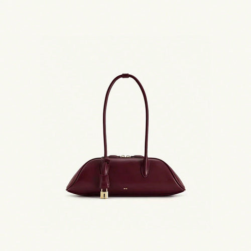 JW Summer New Shoulder Bag Fashion Vintage Handbag Elegant Boston Bag Women 2026 New Zora Bowling Bag Underarm Baguette Handbag Shoulder Bag 5S395 Commute/ Work/ Shopping/ Travel/ Street/ Date