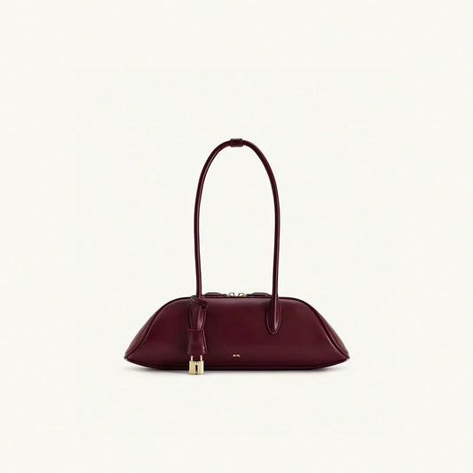 JW Summer New Shoulder Bag Fashion Vintage Handbag Elegant Boston Bag Women 2026 New Zora Bowling Bag Underarm Baguette Handbag Shoulder Bag 5S395 Commute/ Work/ Shopping/ Travel/ Street/ Date