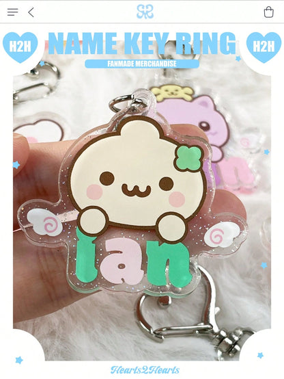 K-POP Heart2Heart Keychains, IAN,JIWOO Keychain,YUHA Keychain,YEON,STRLLAM,Korean Music Fan Merchandise,H2h,Y2K Bag Charm,2D Keychain Pendant,Special Gift For Friends
