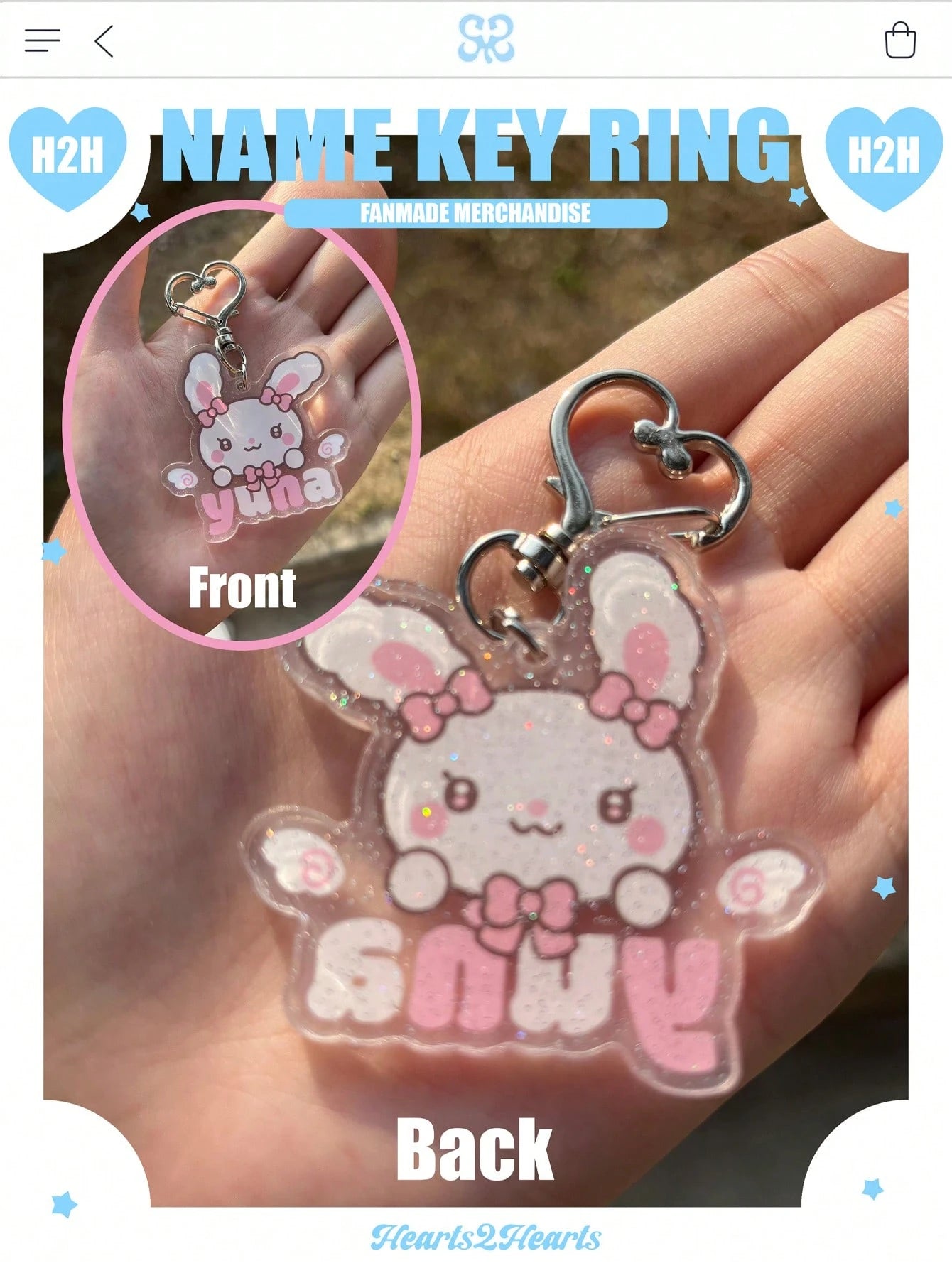K-POP Heart2Heart Keychains, IAN,JIWOO Keychain,YUHA Keychain,YEON,STRLLAM,Korean Music Fan Merchandise,H2h,Y2K Bag Charm,2D Keychain Pendant,Special Gift For Friends