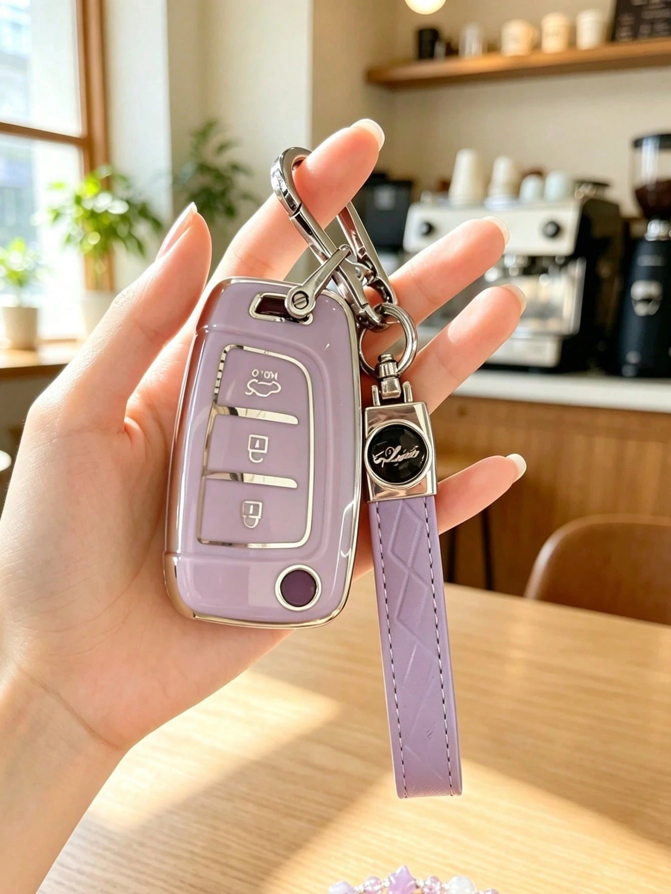 Key Lanyard With Bow Pendant, Compatible With 20 Modern New Joyful Key Covers, Suitable For Yue Na, Sheng Da, Elantra, Ming Tu, Yi Xing Car Protective Shell Case, Fashionable And Minimalist Key Bag Pr