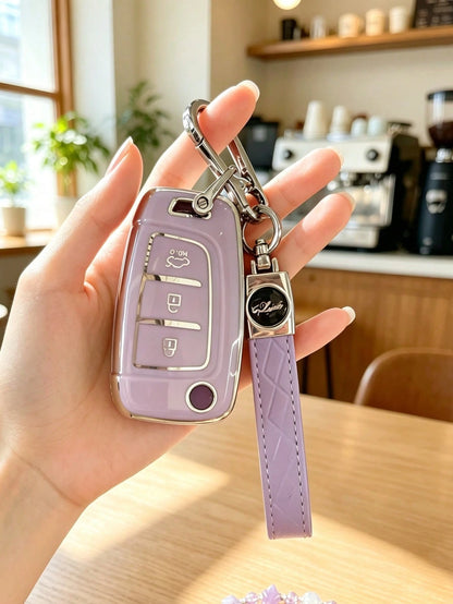 Key Lanyard With Bow Pendant, Compatible With 20 Modern New Joyful Key Covers, Suitable For Yue Na, Sheng Da, Elantra, Ming Tu, Yi Xing Car Protective Shell Case, Fashionable And Minimalist Key Bag Pr
