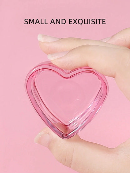 klimonla 1Pc Multifunctional Mini Pink Heart Shaped Wash Cup, Paint Mixing Cup, Crystal Glass,Nail Supplies,Nail Tools,Nail Art Tools,Back To School,Nails,Nail Tools For Press On Nails