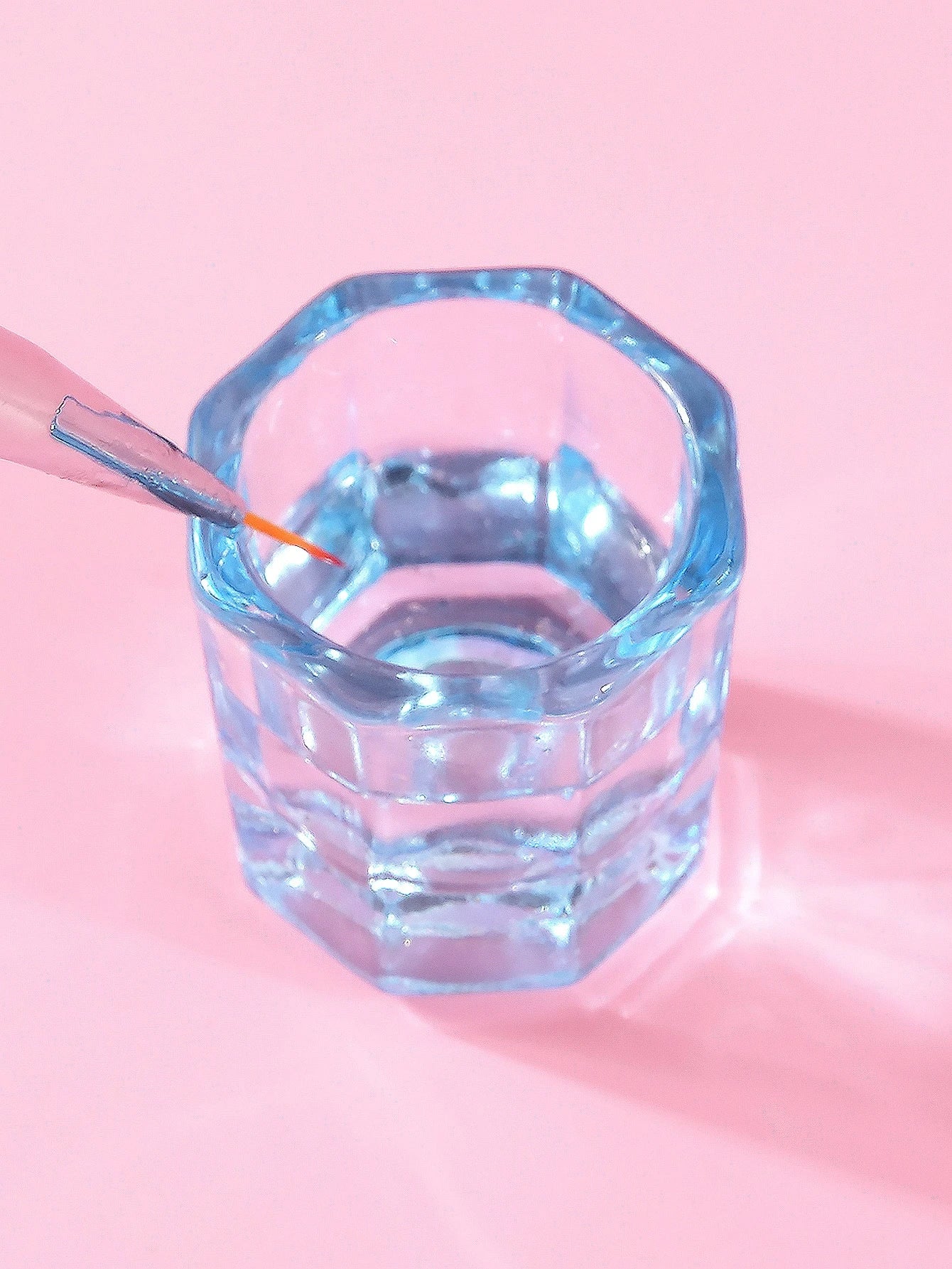 klimonla 1Pc Multifunctional Mini Pink Heart Shaped Wash Cup, Paint Mixing Cup, Crystal Glass,Nail Supplies,Nail Tools,Nail Art Tools,Back To School,Nails,Nail Tools For Press On Nails