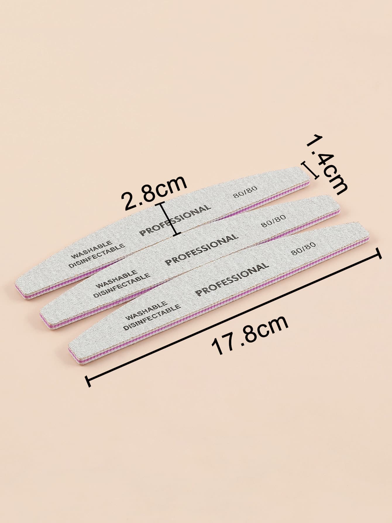 klimonla 5pcs 80/80 Grit Nail File,Nail Supplies,Nail Tools,Nail Art Tools,Back To School,Nails,Nail Tools For Press On Nails