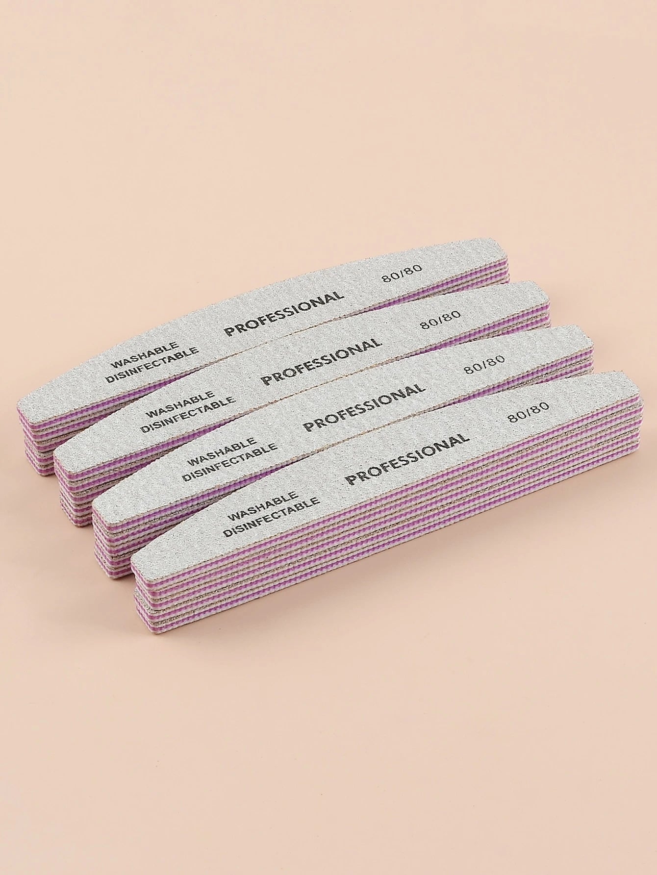 klimonla 5pcs 80/80 Grit Nail File,Nail Supplies,Nail Tools,Nail Art Tools,Back To School,Nails,Nail Tools For Press On Nails