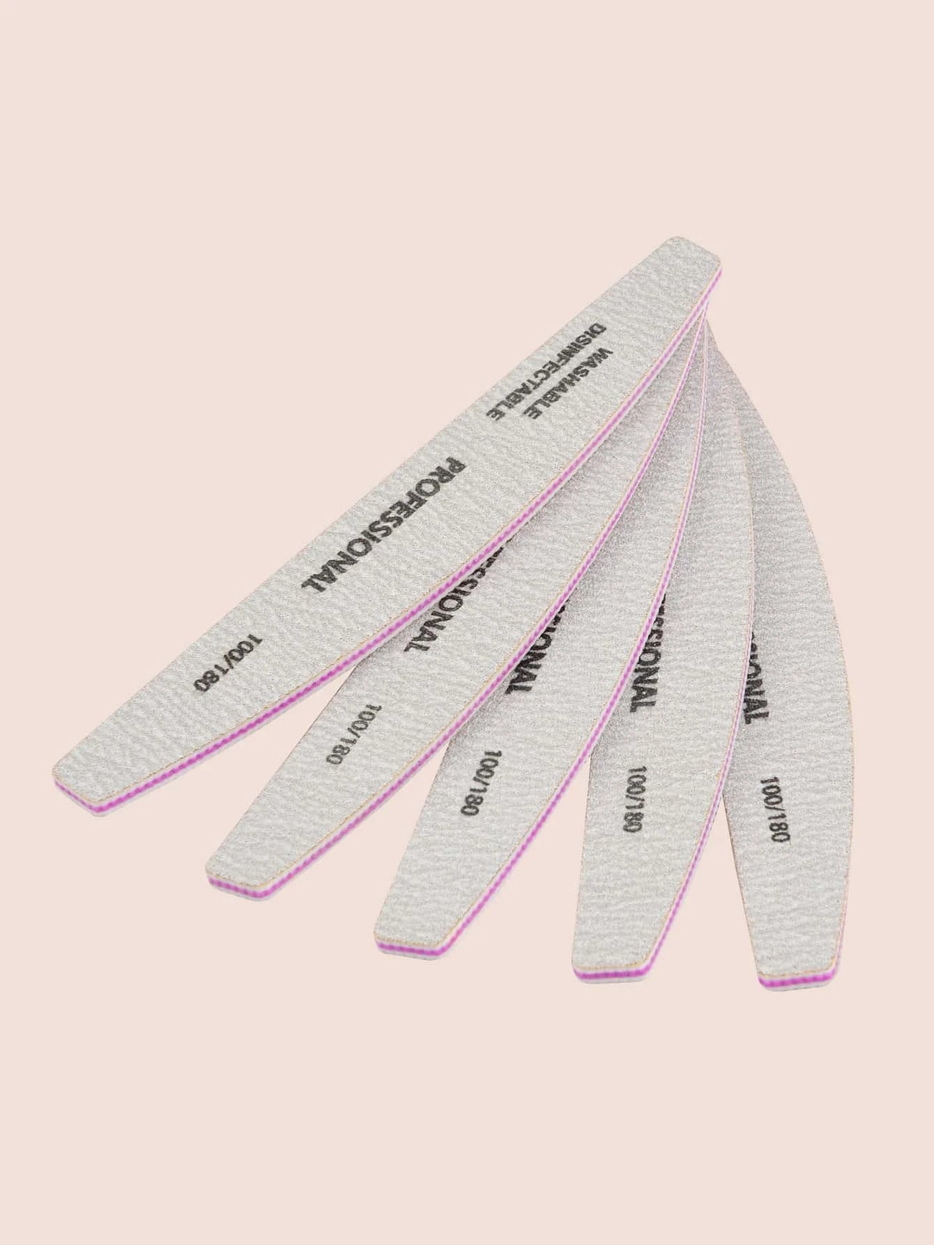 klimonla 5pcs 80/80 Grit Nail File,Nail Supplies,Nail Tools,Nail Art Tools,Back To School,Nails,Nail Tools For Press On Nails