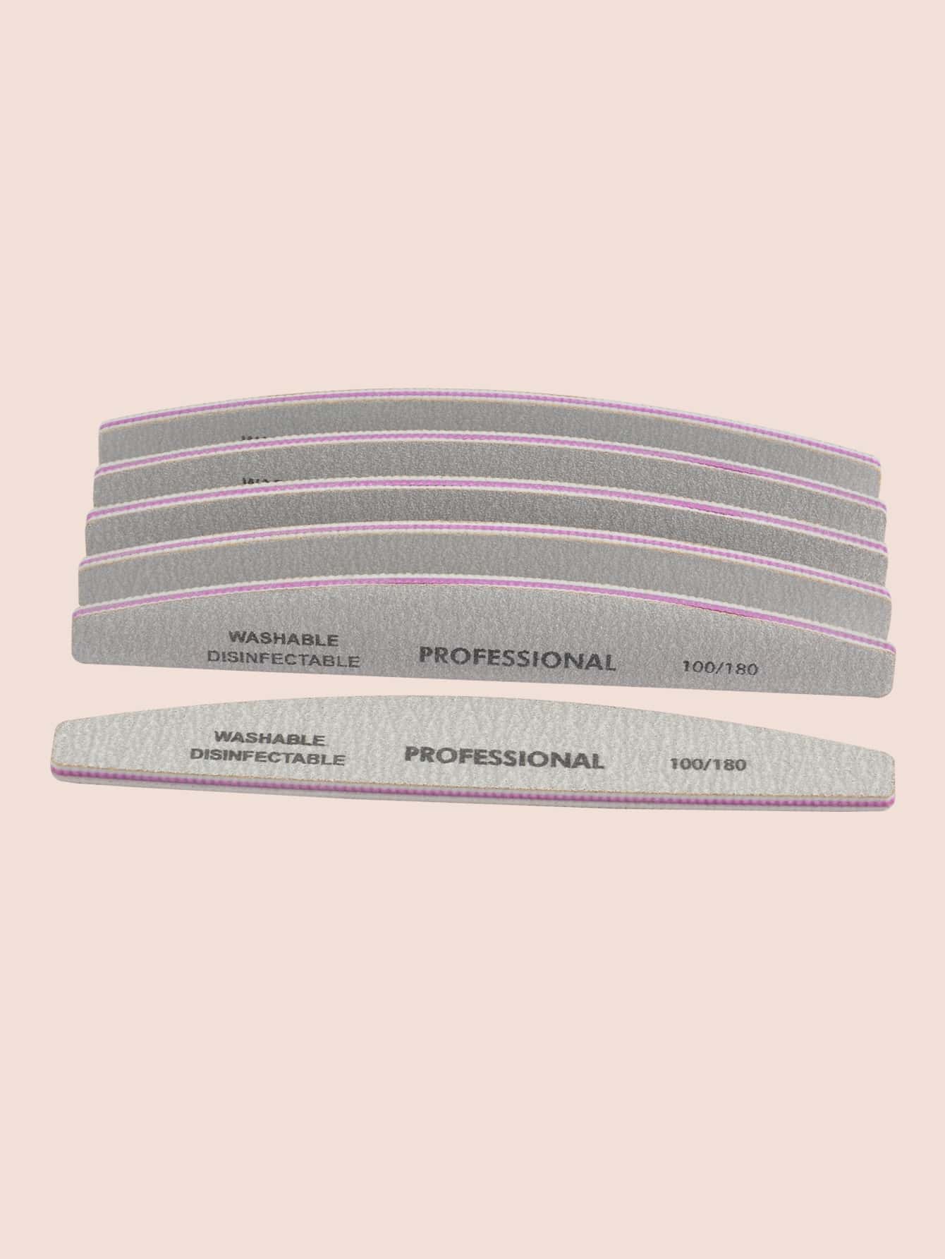 klimonla 5pcs 80/80 Grit Nail File,Nail Supplies,Nail Tools,Nail Art Tools,Back To School,Nails,Nail Tools For Press On Nails