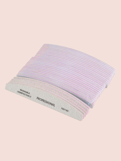 klimonla 5pcs 80/80 Grit Nail File,Nail Supplies,Nail Tools,Nail Art Tools,Back To School,Nails,Nail Tools For Press On Nails