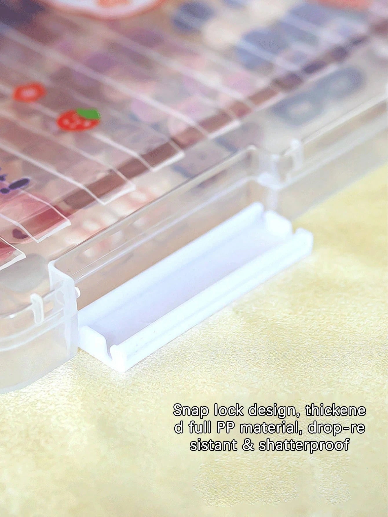 klimonla Nail Art Press-On Nails Storage Box Dust-Proof Transparent Organizer Book Nail Tip Style Display Color Card Album