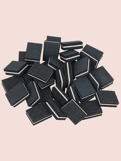 klimonla Pink Mini Nail Buffer Block 180/100 Grit Sponge Nail Polish Sanding Buffer Strips Nail File Blocks Manicure Tools 20pcs