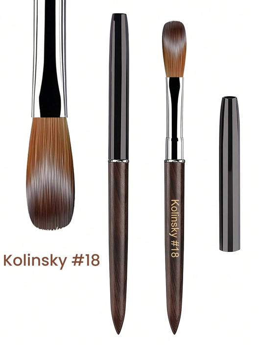 Kolinsky Acrylic Nail Brush, Size 8-18, High Quality Sandalwood Kolinsky Acrylic Nail Brush, Acrylic Nail Brush, Kolinsky Acrylic Nail Brush, Acrylic Powder Brush