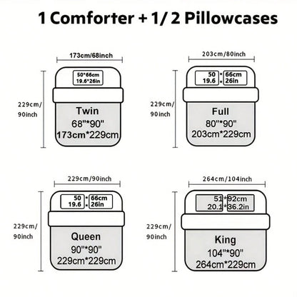 KTABEDDING 2/3PCS Minimalist Luxurious Diamond Grid Large Size Comforter Soft Microfiber Breathable Easy Care For All Seasons Bedding Set With Down Altemative Comforter And Pillowcases Large Size Bedr