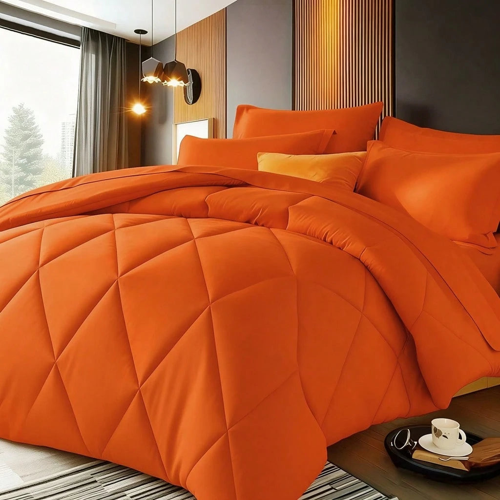 KTABEDDING 2/3PCS Minimalist Luxurious Diamond Grid Large Size Comforter Soft Microfiber Breathable Easy Care For All Seasons Bedding Set With Down Altemative Comforter And Pillowcases Large Size Bedr