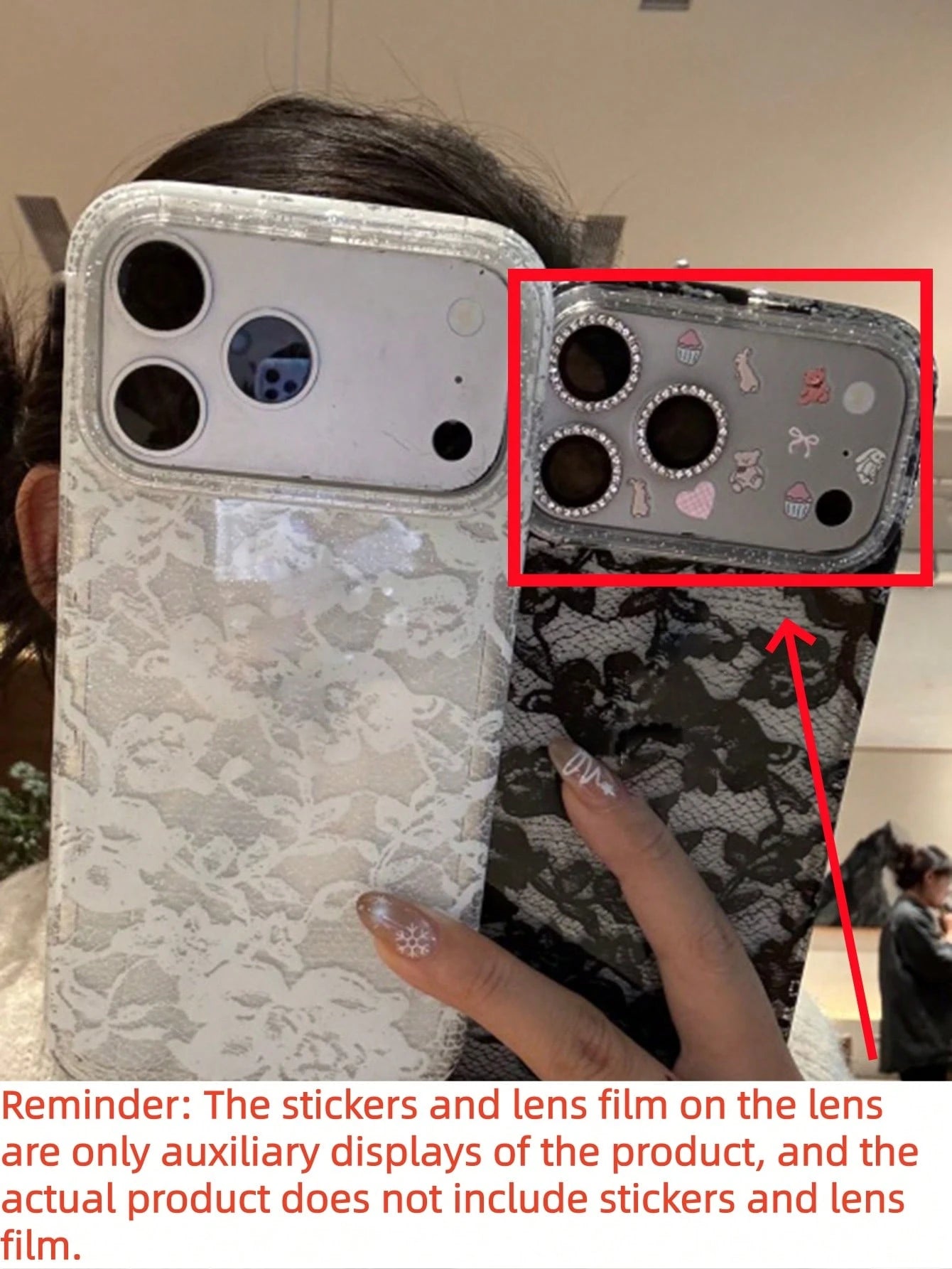 Lace Elements Fashion Phone Cases Shockproof Lace Floral Print Elegant Romantic Glitter Transparent Soft Phone Case, Compatible With IPhone 17 Pro Max, 17 Pro, 17, 16 Pro Max, 16 Pro, 16, 15 Pro Max