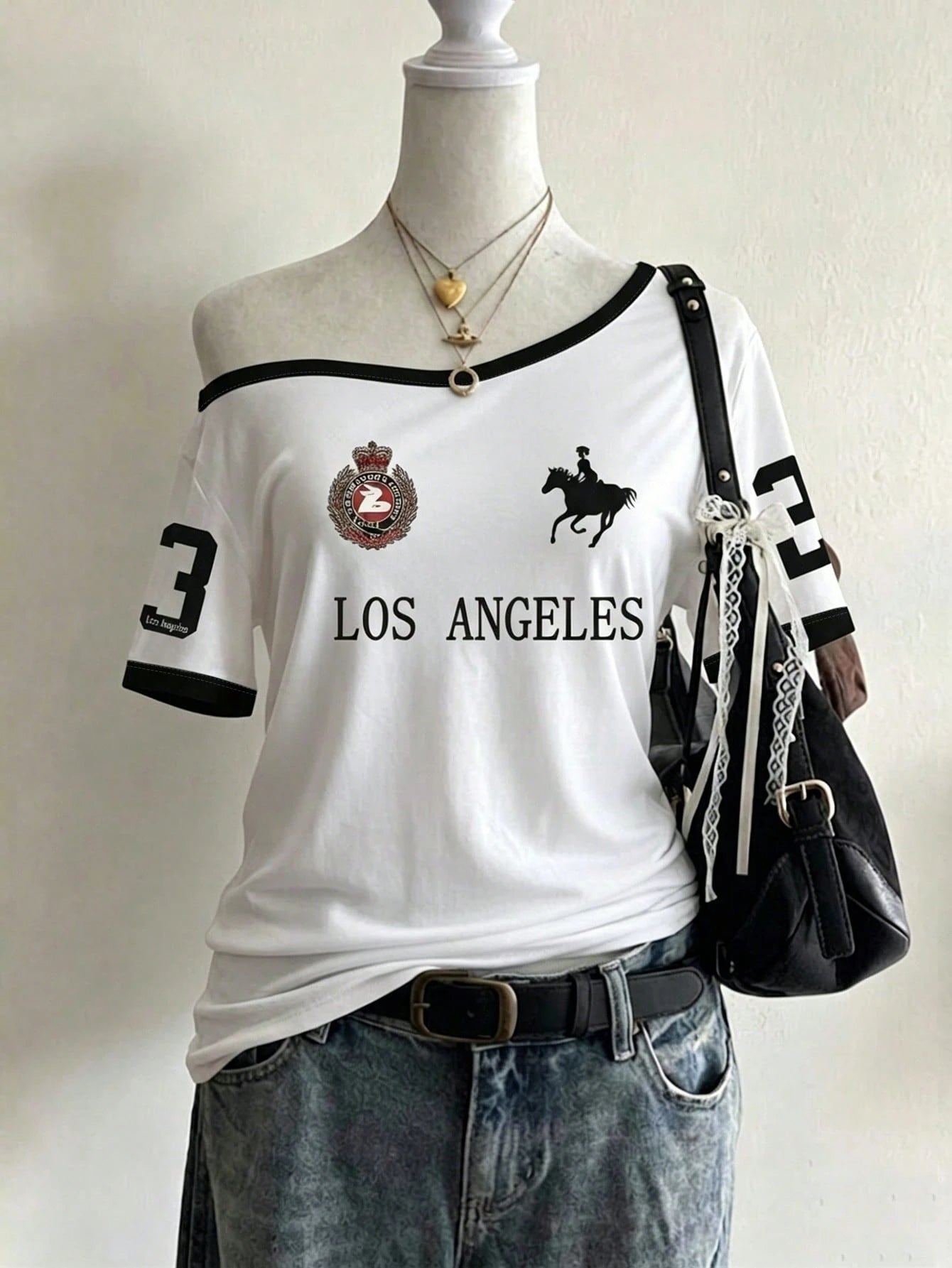 Lalippa Women's Cat Print Off-Shoulder Short Sleeve Casual T-Shirt
