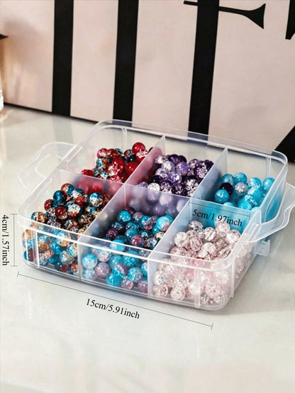 Large Capacity Baby Hair Accessories Storage Box With Handle, Transparent Baby Care Storage Box, Suitable For Hair Clips, Bows, Baby Supplies
