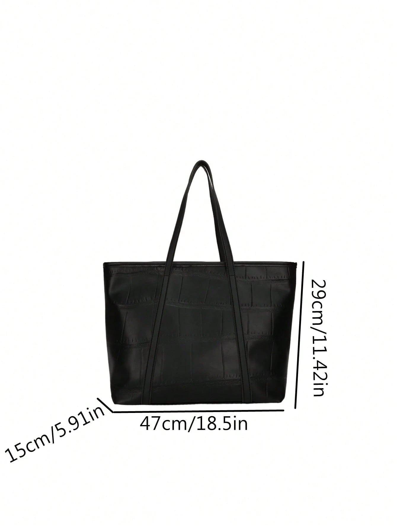 Large Capacity Embossed Women's New Korean Style Versatile Embossed Shoulder Fashion Commuter Tote Bag