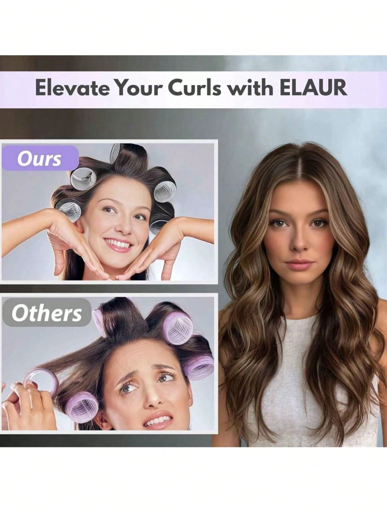 Large Size Hair Rollers With Clips, Self-Gripping Curler Suitable For Long/Medium/Short Hair And Bangs, DIY Hair Curling Tool (Includes 12pcs Large Roller Tubes + 6pcs Clips)