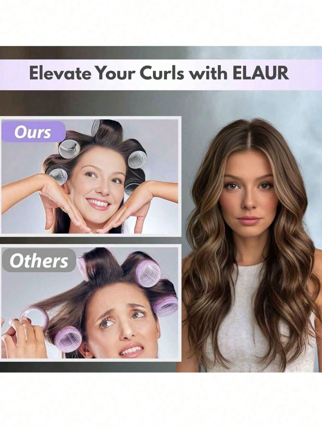 Large Size Hair Rollers With Clips, Self-Gripping Curler Suitable For Long/Medium/Short Hair And Bangs, DIY Hair Curling Tool (Includes 12pcs Large Roller Tubes + 6pcs Clips)