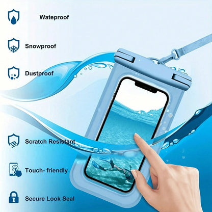 Large Waterproof Phone Bag, Waterproof Phone Case, Suitable For Phone 16 15 Pro Max, Galaxy S25 S24 S23 Ultra, IPX8 Waterproof Phone Protective Pouch, Essential For Beach And Travel