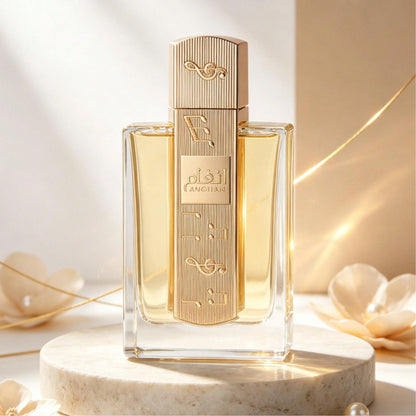 Lattafa Angham Women's Eau De Parfum Spray 3.40 Ounce 100ml Long Lasting Elegant Fragrance Mandarin Ginger Pink Pepper Scent Luxury Ladies Perfume Dating Wedding Travel Holiday Gift