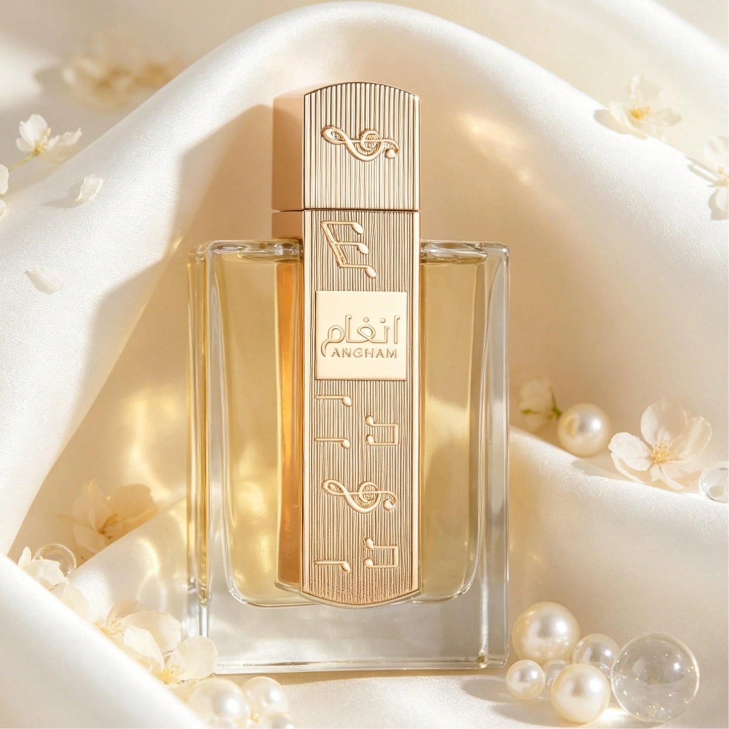 Lattafa Angham Women's Eau De Parfum Spray 3.40 Ounce 100ml Long Lasting Elegant Fragrance Mandarin Ginger Pink Pepper Scent Luxury Ladies Perfume Dating Wedding Travel Holiday Gift