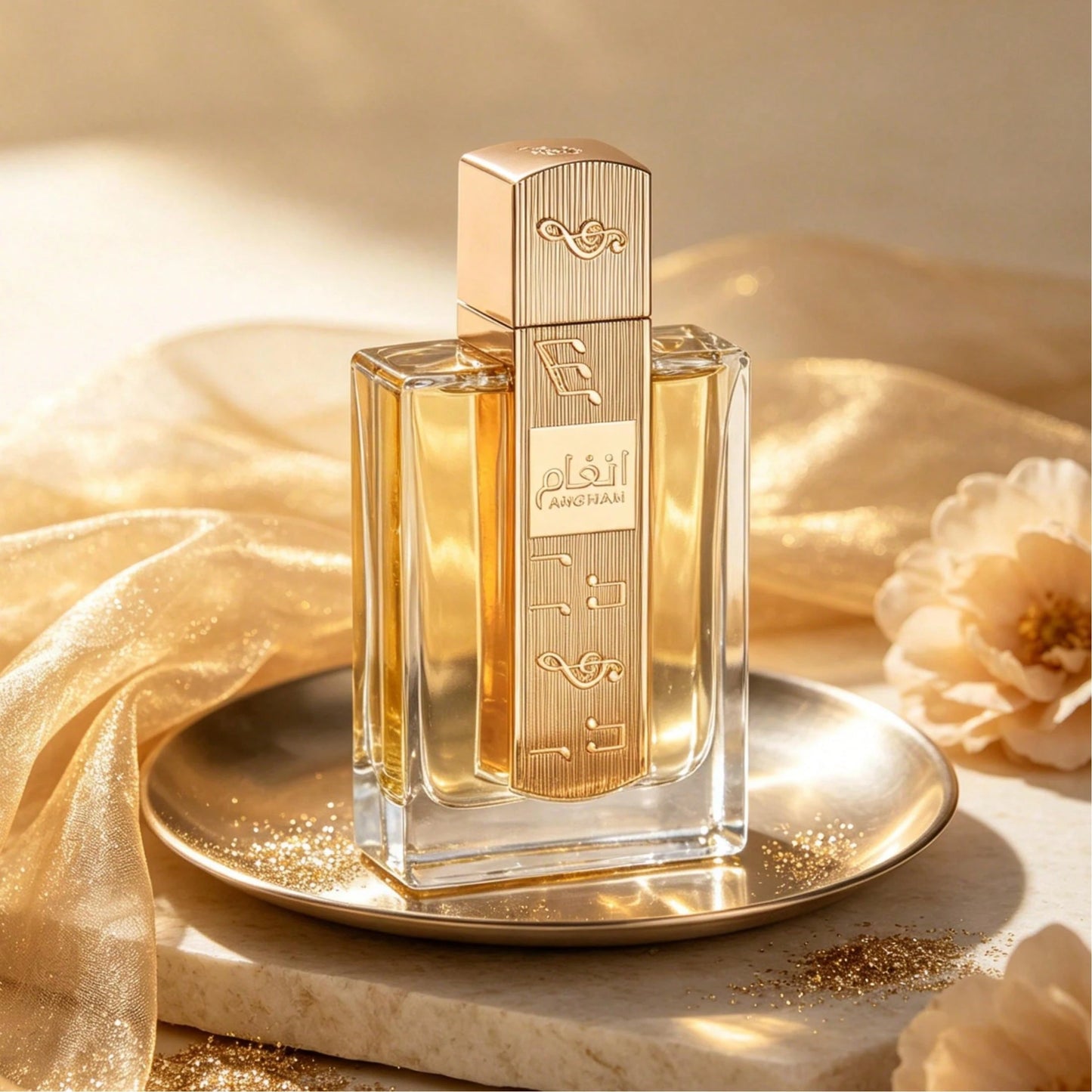 Lattafa Angham Women's Eau De Parfum Spray 3.40 Ounce 100ml Long Lasting Elegant Fragrance Mandarin Ginger Pink Pepper Scent Luxury Ladies Perfume Dating Wedding Travel Holiday Gift