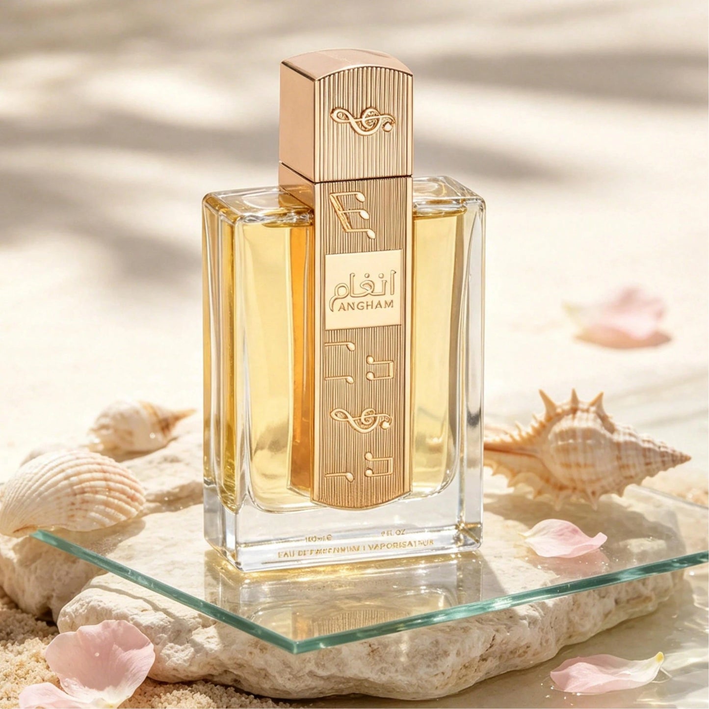 Lattafa Angham Women's Eau De Parfum Spray 3.40 Ounce 100ml Long Lasting Elegant Fragrance Mandarin Ginger Pink Pepper Scent Luxury Ladies Perfume Dating Wedding Travel Holiday Gift