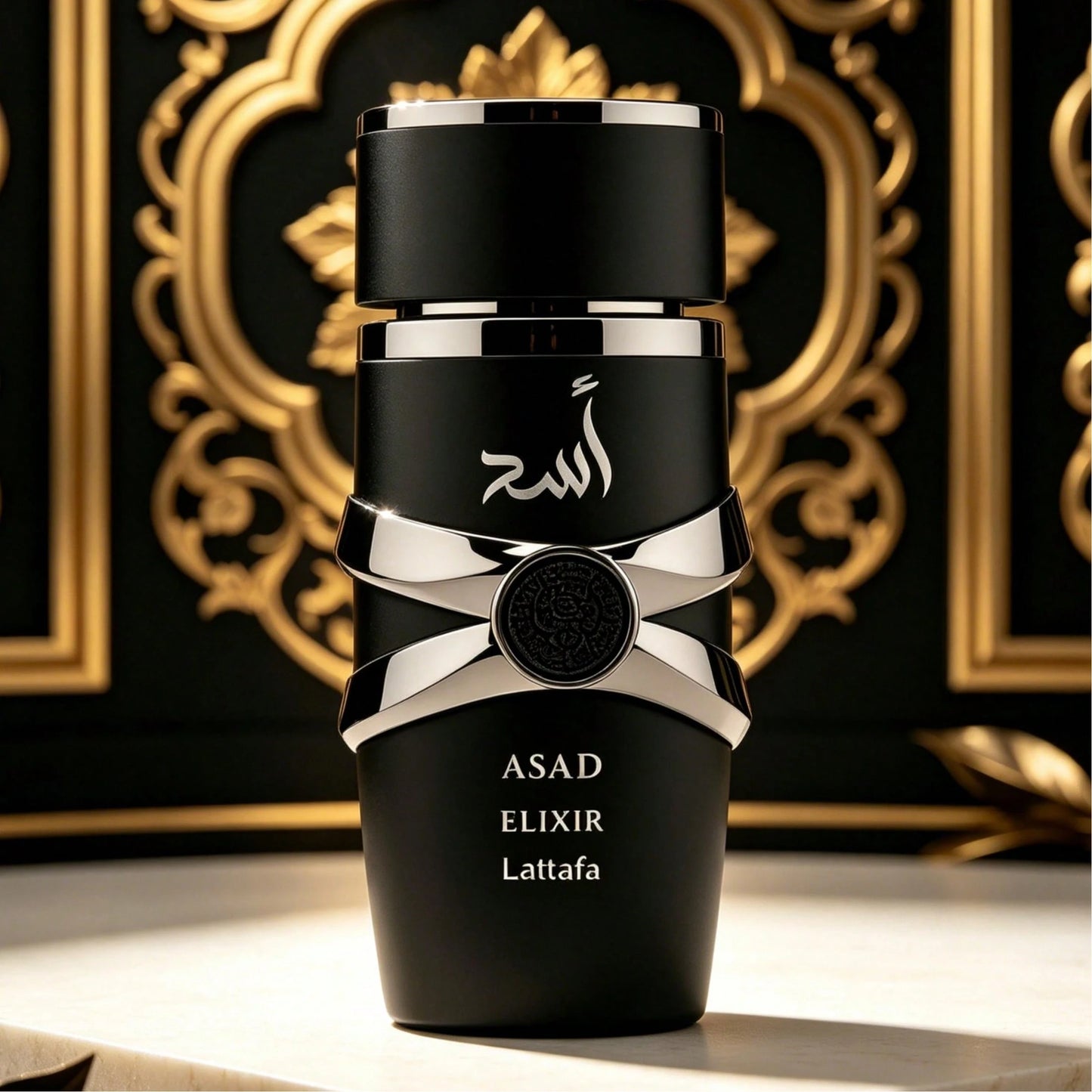 Lattafa Asad Elixir Men Eau De Parfum 100ml 3.4oz Intense Fragrance Spray Aromatic Woody Cedarwood Amber Vanilla Notes All Day Lasting Luxury Masculine Scent Anniversary Gift