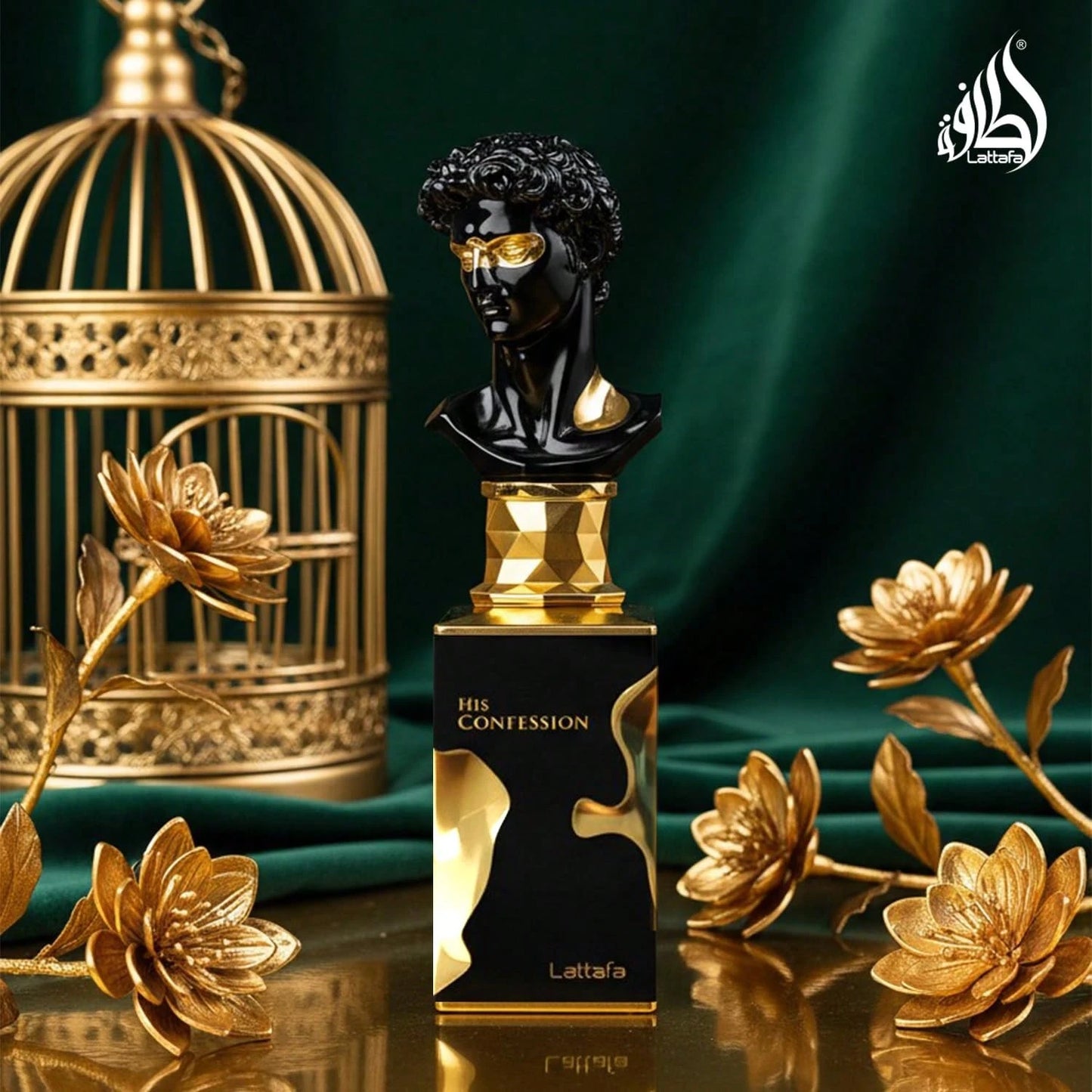 Lattafa His Confession Eau De Parfum 3.4oz/100ml, Long Lasting Cologne For Men, Sweet Spicy Cinnamon & Vanilla Scent, Oriental Woody Amber Fragrance, Luxury Masculine Smell