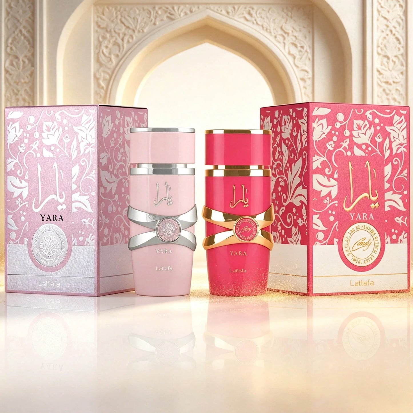 Lattafa Yara + Yara Candy Women's Perfume Duo – 100ml Full-Size Oriental Tropical Fruity Vanilla & Sweet Fruindy Floral Vanilla Amber EDPs, Long-Lasting Premium Gift Set For Fragrance Enthusiasts