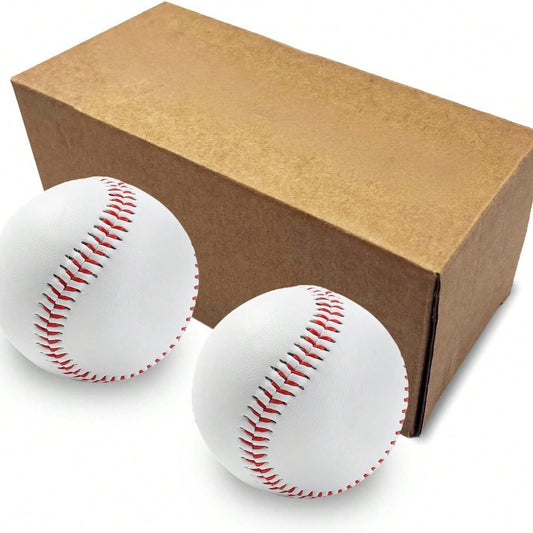 Leather Baseballs 2 Pack Durable Official League Grade Competition Level Training & Practice Balls For Unmarked Autographs, Pitching & Throwing, Baseball Gifts