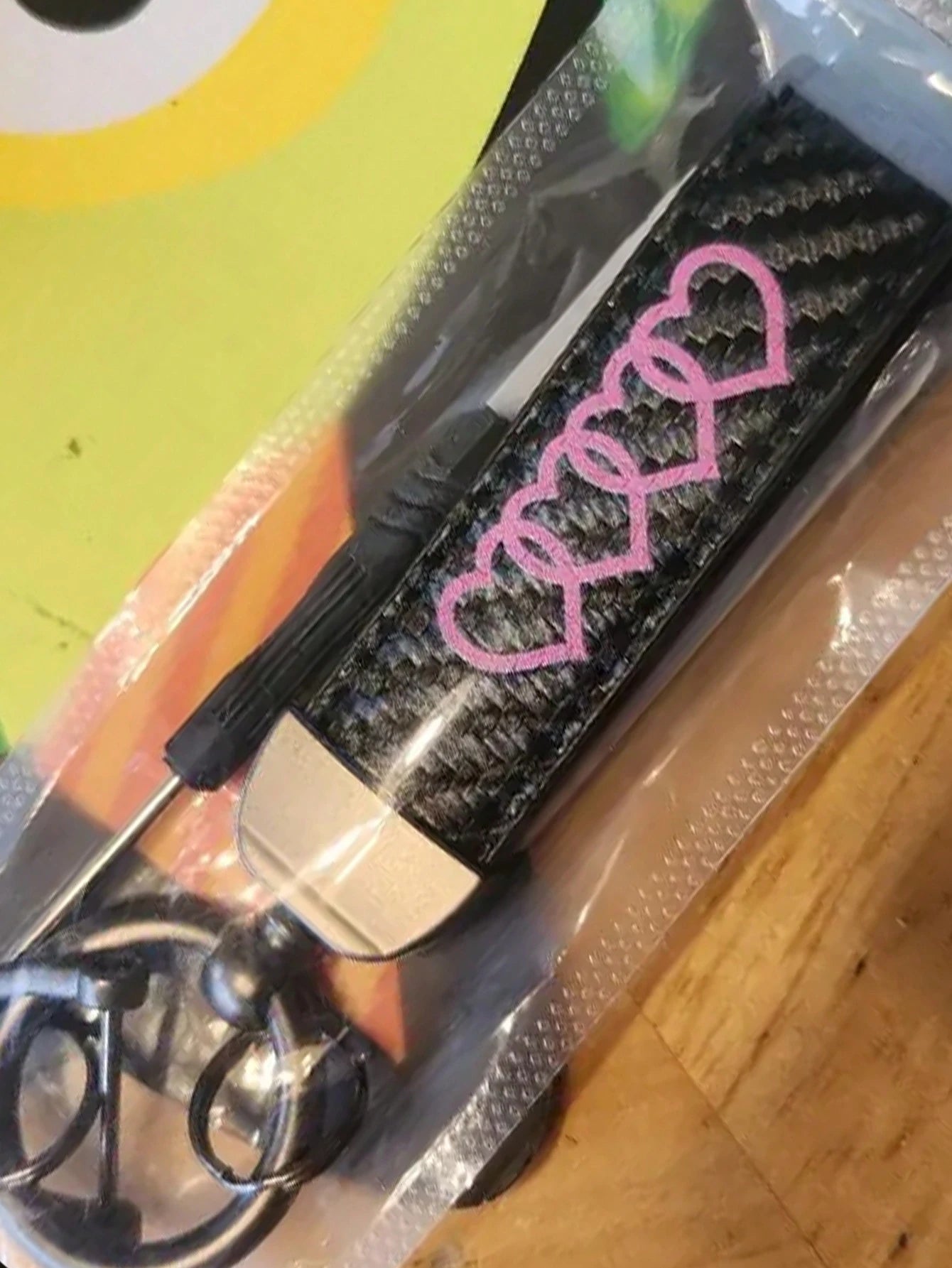 Leather Carbon Fiber Car Ring Keychain Trinket Zinc Alloy Keyrings Rotate 360 Degrees